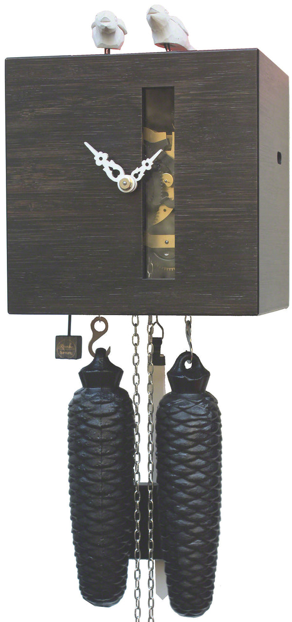 'Steampunk v2' Modern Art Style Cuckoo Clock 8 day movement (Black) by