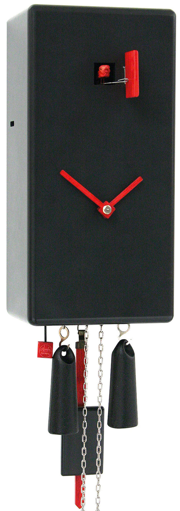 'Classic Angular' Modern Art Style Cuckoo Clock 8 day movement (Black