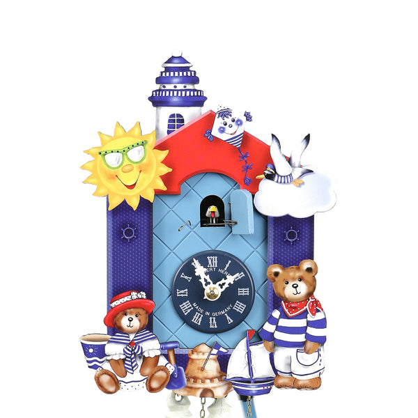 Chalet 1day children's cuckoo clock with bears 'Fia' and 'Jan' at the