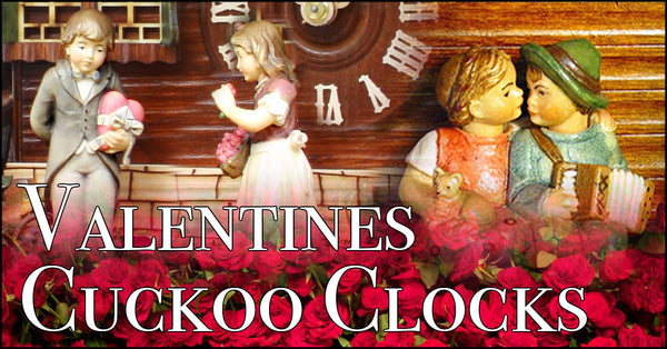 Valentines Day Themed Cuckoo Clocks
