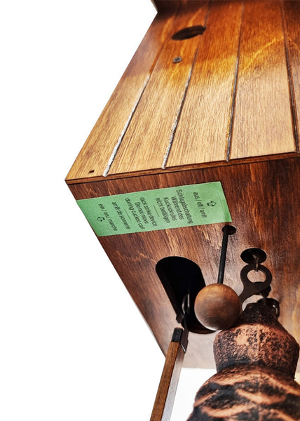 Carved 8-day Owl cuckoo clock 46cm by August Schwer