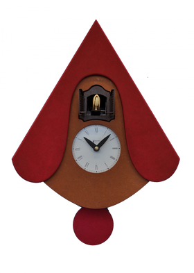  Cuckoo Clock - 'Cucu New W' Cuckoo Clock (Red) by Pirondini - Cuckoo Collections