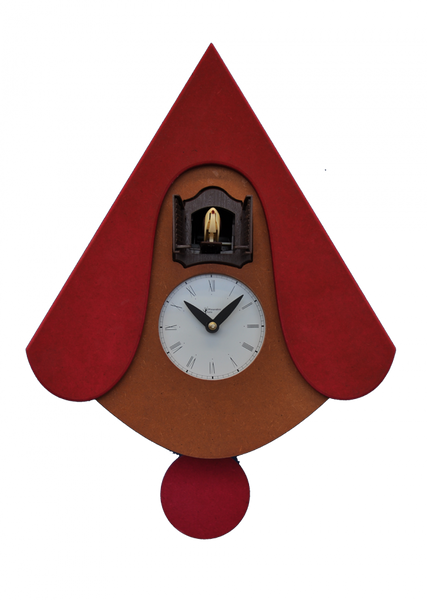  Cuckoo Clock - 'Cucu New W' Cuckoo Clock (Red) by Pirondini - Cuckoo Collections
