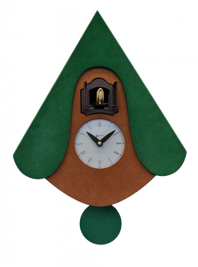  Cuckoo Clock - 'Cucu New W' Cuckoo Clock (Green) by Pirondini - Cuckoo Collections