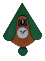  Cuckoo Clock - 'Cucu New W' Cuckoo Clock (Green) by Pirondini - Cuckoo Collections