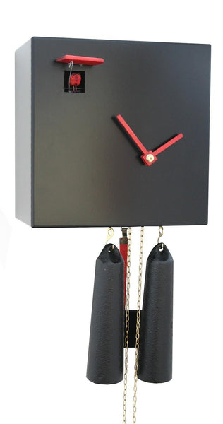  Cuckoo Clock - 'Cube' Modern Art Style Cuckoo Clock 8 day movement (Black) by Rombach & Haas - Cuckoo Collections