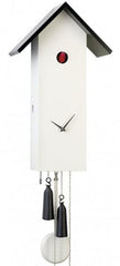  Cuckoo Clock - 'Bird House' Modern Art Style Cuckoo Clock 1-day movement (White) by Rombach & Haas - Cuckoo Collections