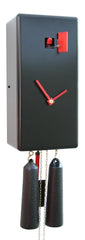  Cuckoo Clock - 'Classic Angular' Modern Art Style Cuckoo Clock 1 day movement (Black) by Rombach & Haas - Cuckoo Collections