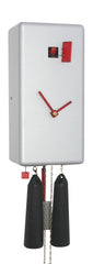 Cuckoo Clock - 'Classic Angular' Modern Art Style Cuckoo Clock 1 day movement (Silver) by Rombach & Haas - Cuckoo Collections