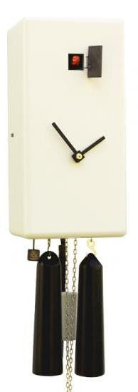  Cuckoo Clock - 'Classic Angular' Modern Art Style Cuckoo Clock 1 day movement (White) by Rombach & Haas - Cuckoo Collections