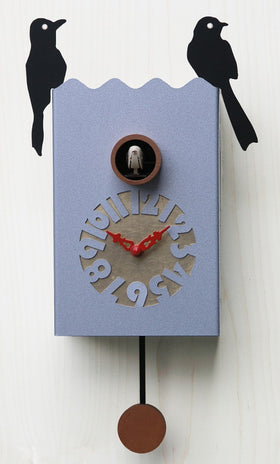  Cuckoo Clock - 'Cucu Duetto' Cuckoo Clock (Aluminium) by Pirondini - Cuckoo Collections