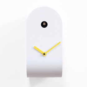  Cuckoo Clock - 'Cucupola' Cuckoo Clock (White and yellow) by Progetti - Cuckoo Collections