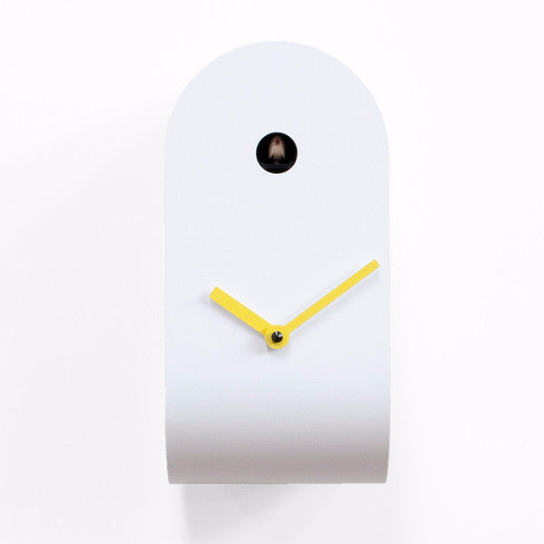  Cuckoo Clock - 'Cucupola' Cuckoo Clock (White and yellow) by Progetti - Cuckoo Collections