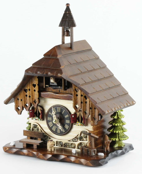  Cuckoo Clock - Chalet-style Black Forest battery-powered Table cuckoo clock 22 cm by Engstler - Cuckoo Collections