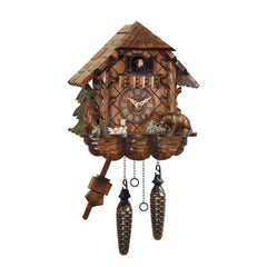 Chalet-style Black Forest battery-powered cuckoo clock with bears 25.5 cm by Engstler
