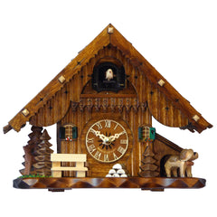 Chalet-style Black Forest battery-powered cuckoo clock 22 cm by Engstler