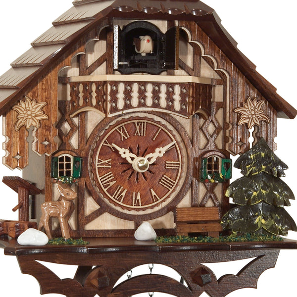 Chalet Style Black Forest 1-day cuckoo clock with bambi 24 cm by Engstler