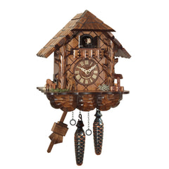 Chalet-style Black Forest battery-powered musical cuckoo clock with deer 25.5 cm by Engstler