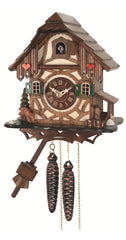 Chalet-style Black Forest battery-powered musical cuckoo clock with deer 23 cm by Engstler