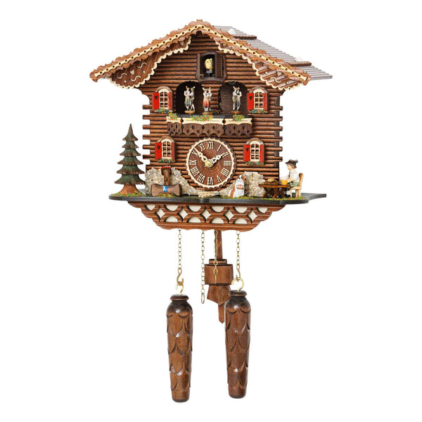  Cuckoo Clock - Chalet style quartz cuckoo clock swiss house with music turning dancers 30 cm by Trenkle Uhren - Cuckoo Collections