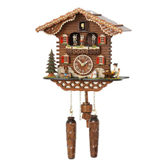  Cuckoo Clock - Chalet style quartz cuckoo clock swiss house with music turning dancers 30 cm by Trenkle Uhren - Cuckoo Collections