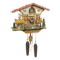  Cuckoo Clock - Chalet style quartz cuckoo clock swiss house with music turning dancers 31 cm by Trenkle Uhren - Cuckoo Collections