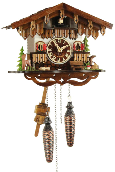  Cuckoo Clock - Chalet-style Black Forest battery-powered cuckoo clock 22 cm by Engstler - Cuckoo Collections