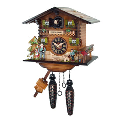 Chalet-style Black Forest battery-powered cuckoo clock "Heidi Chalet" 20 cm by Engstler
