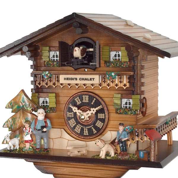 Chalet Style Black Forest 1-day cuckoo clock 'Heidi Haus' 20 cm by Engstler