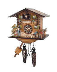 Chalet Style Black Forest 1-day cuckoo clock 'Heidi Haus' 20 cm by Engstler