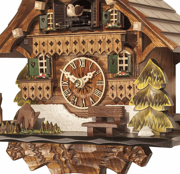  Cuckoo Clock - Chalet-style Black Forest battery-powered cuckoo clock 24 cm by Engstler - Cuckoo Collections