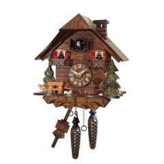 Chalet-style Black Forest battery-powered cuckoo clock with dog 25.5 cm by Engstler
