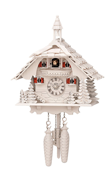 Chalet-style Black Forest battery-powered musical cuckoo clock 31 cm by Engstler