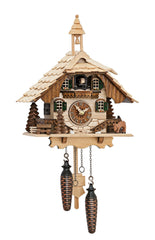 Chalet-style Black Forest battery-powered musical cuckoo clock with music 31 cm by Engstler