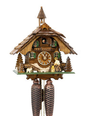 Chalet style 8-day Black Forest cuckoo clock with moving wood-chopper 31 cm by Engstler