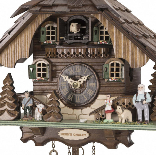  Cuckoo Clock - Chalet-style Black Forest battery-powered cuckoo clock "Heidi's Chalet" 31 cm by Engstler - Cuckoo Collections