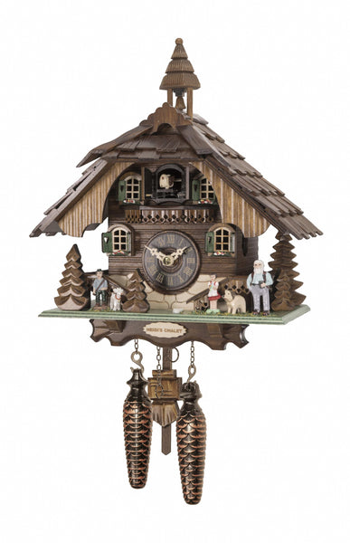  Cuckoo Clock - Chalet-style Black Forest battery-powered cuckoo clock "Heidi's Chalet" 31 cm by Engstler - Cuckoo Collections