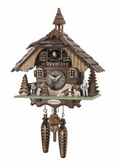 Chalet-style Black Forest battery-powered musical cuckoo clock "Heidi's Chalet" 31 cm by Engstler