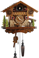  Cuckoo Clock - Chalet-style Black Forest battery-powered cuckoo clock with deer 26 cm by Engstler - Cuckoo Collections