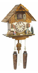 Chalet-style Black Forest battery-powered musical cuckoo clock with deer 25 cm by Engstler