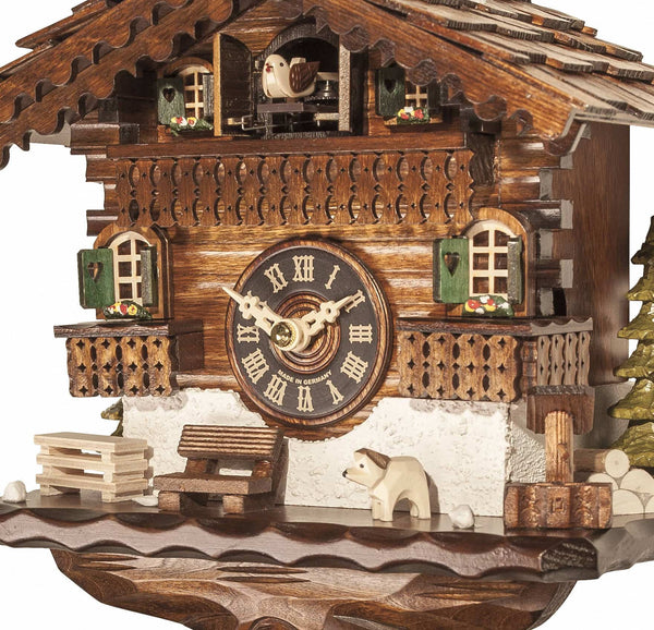  Cuckoo Clock - Chalet-style rustic Black Forest battery-powered cuckoo clock 25 cm by Engstler - Cuckoo Collections
