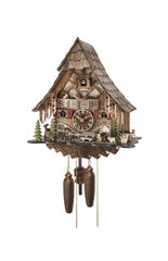 Chalet style 8-day Black Forest cuckoo clock with moving wood-chopper 37 cm by Engstler
