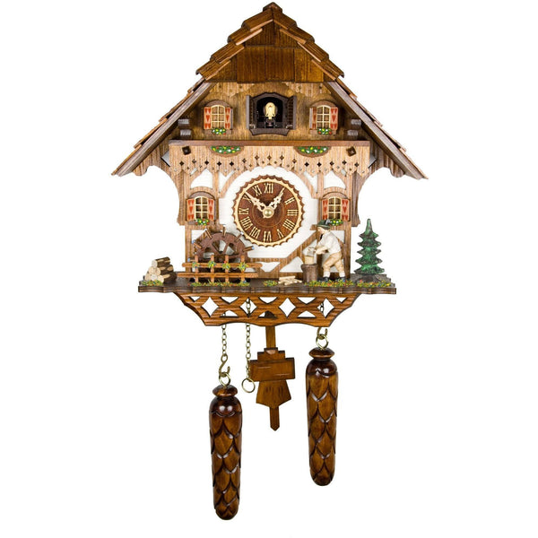  Cuckoo Clock - Chalet style quartz cuckoo clock with music wood-cutter 28 cm by Trenkle Uhren - Cuckoo Collections