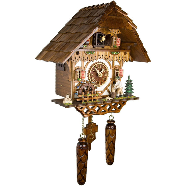  Cuckoo Clock - Chalet style quartz cuckoo clock with music wood-cutter 28 cm by Trenkle Uhren - Cuckoo Collections