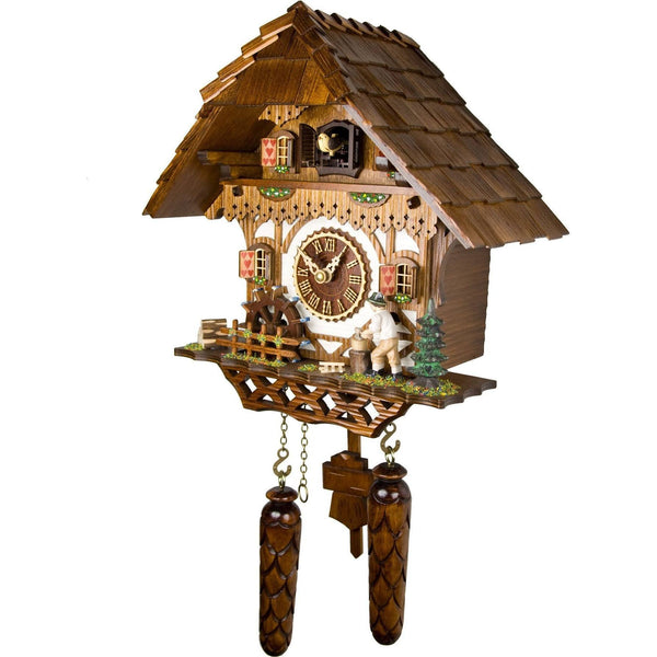  Cuckoo Clock - Chalet style quartz cuckoo clock with music wood-cutter 28 cm by Trenkle Uhren - Cuckoo Collections