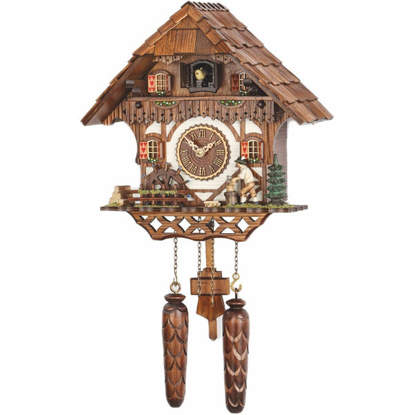  Cuckoo Clock - Chalet style quartz cuckoo clock with music wood-cutter 28 cm by Trenkle Uhren - Cuckoo Collections