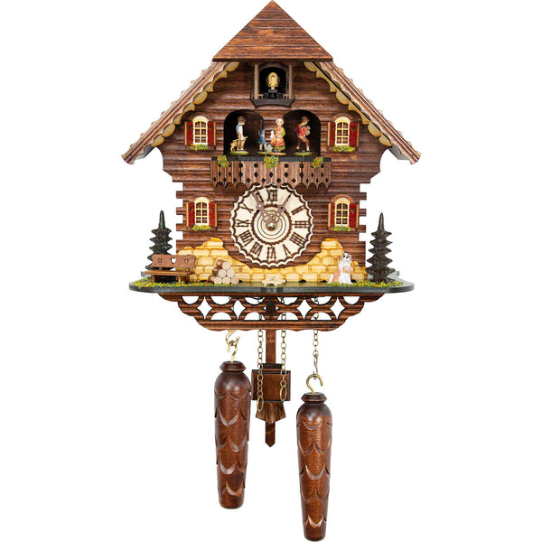  Cuckoo Clock - Chalet style quartz cuckoo clock with music turning dancers 30 cm by Trenkle Uhren - Cuckoo Collections