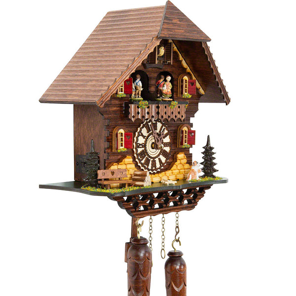  Cuckoo Clock - Chalet style quartz cuckoo clock with music turning dancers 30 cm by Trenkle Uhren - Cuckoo Collections