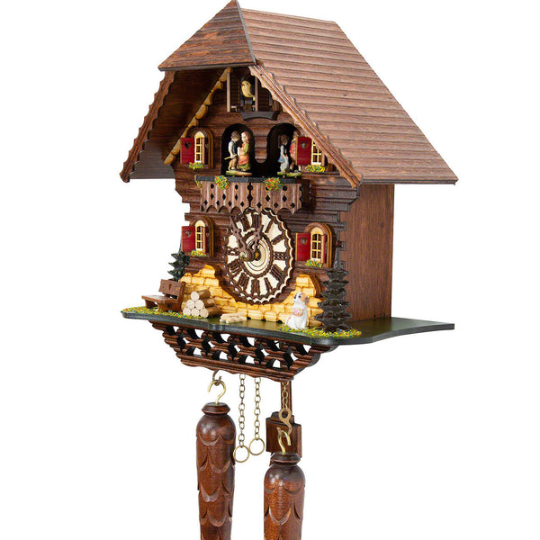  Cuckoo Clock - Chalet style quartz cuckoo clock with music turning dancers 30 cm by Trenkle Uhren - Cuckoo Collections