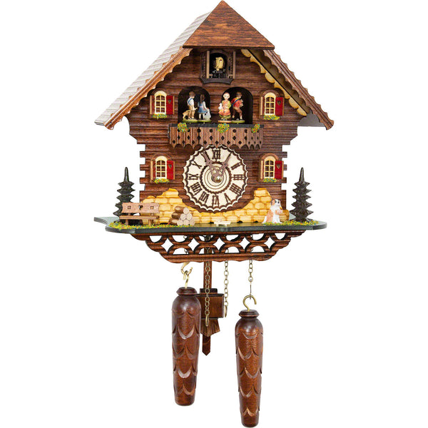  Cuckoo Clock - Chalet style quartz cuckoo clock with music turning dancers 30 cm by Trenkle Uhren - Cuckoo Collections